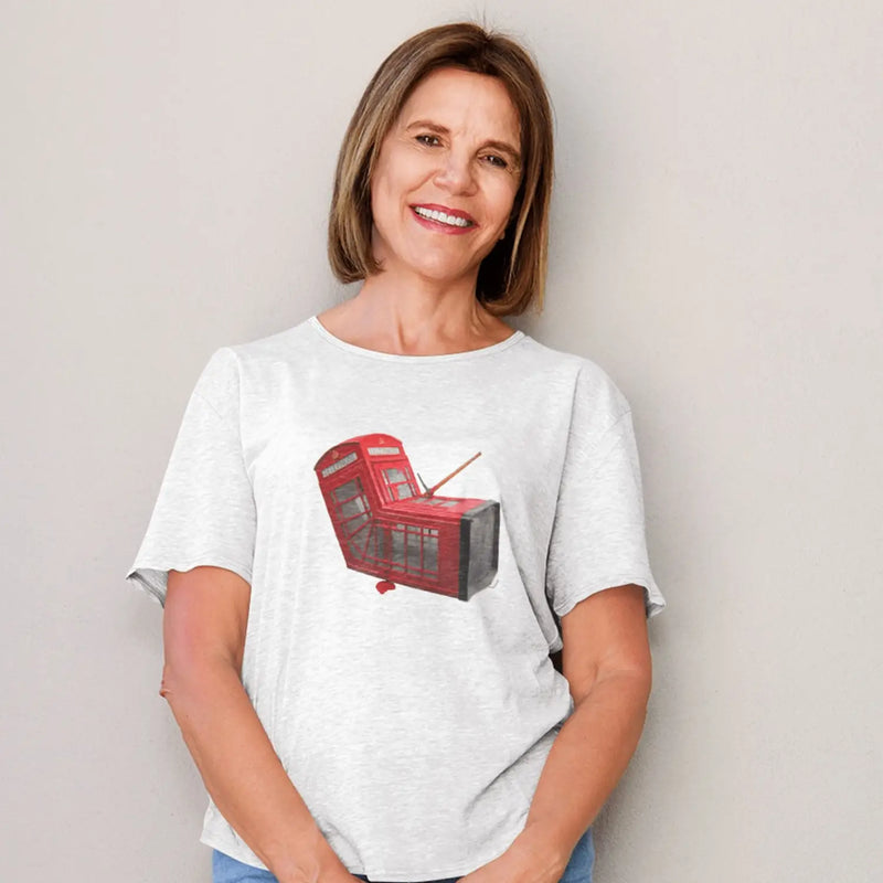 Banksy Telephone Box Ladies T-Shirt