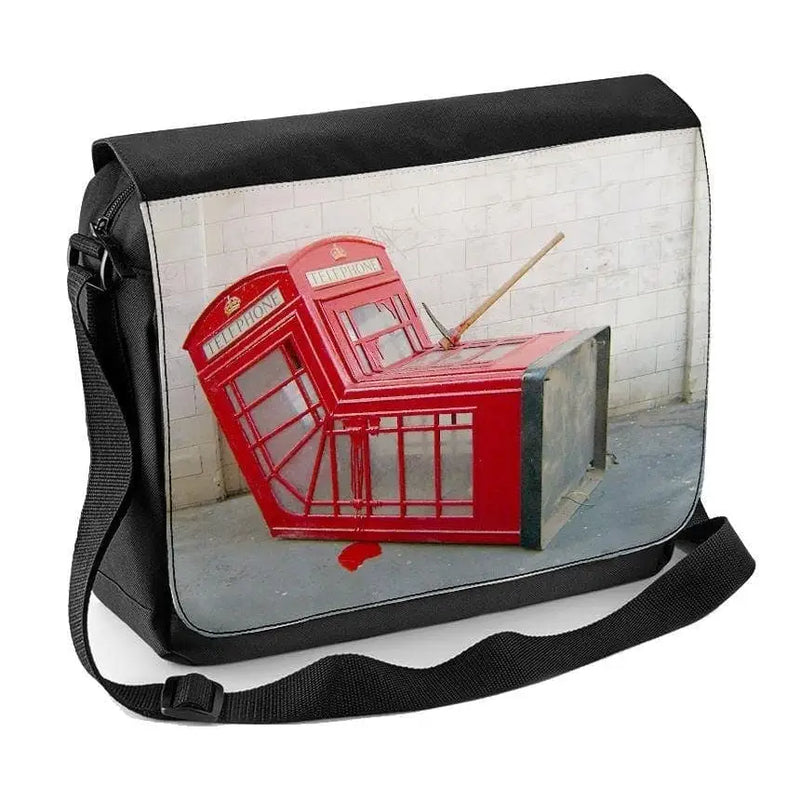 Banksy Telephone Box Laptop Messenger Bag