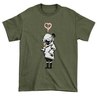 Banksy Think Tank Mens T-Shirt L / Khaki