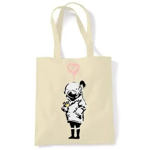 Banksy Think Tank Shoulder Bag Cream