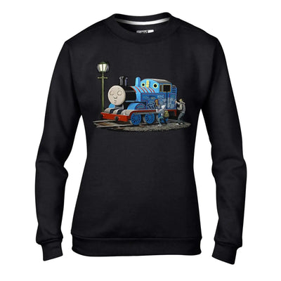 Banksy Thomas The Tank Engine Graffiti Women's Sweatshirt Jumper S / Black