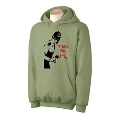 Banksy Thug For Life Copper Hoodie L / Khaki