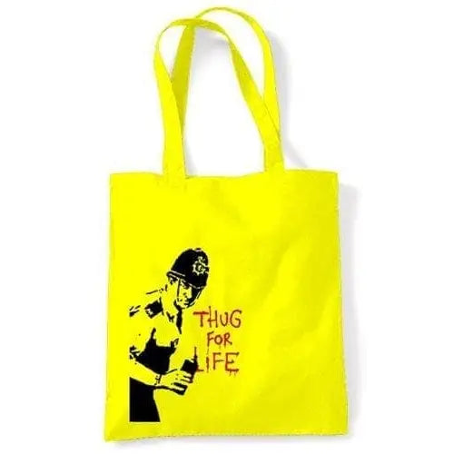 Banksy Thug For Life Copper Shoulder Bag Yellow