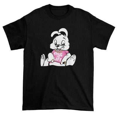 Banksy Thug For Life Rabbit T-Shirt S / Black