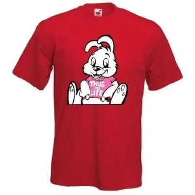 Banksy Thug For Life Rabbit T-Shirt S / Red