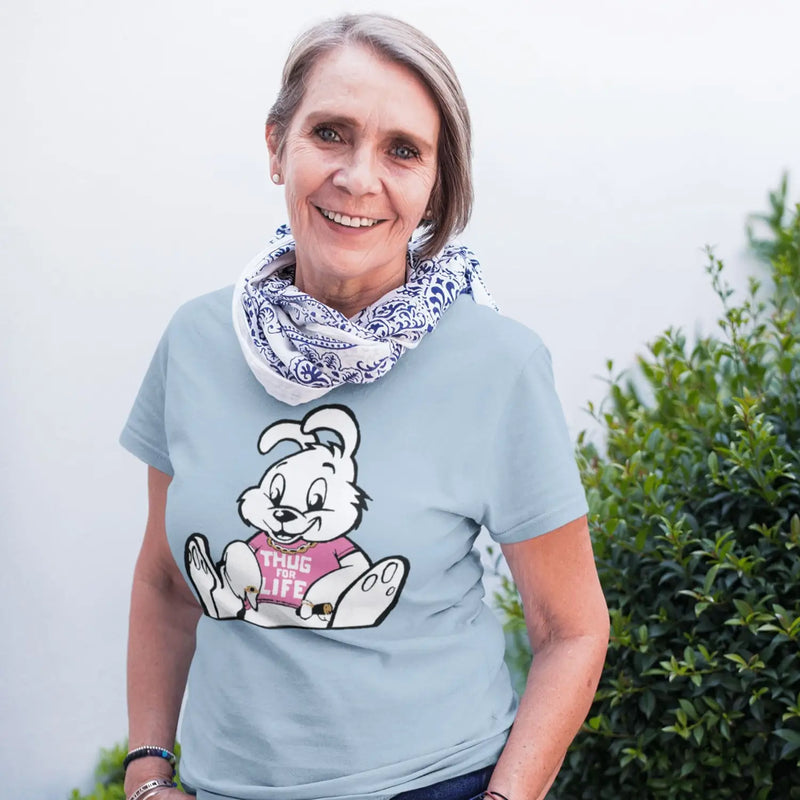 Banksy Thug For Life Rabbit Womens T-Shirt