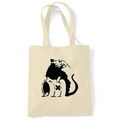 Banksy Toxic Rat Shoulder Bag Cream