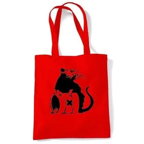 Banksy Toxic Rat Shoulder Bag Red