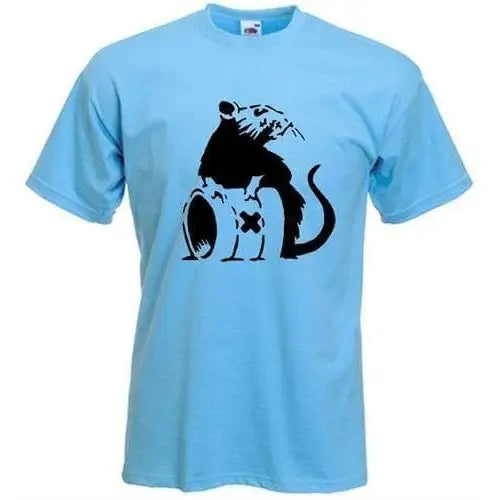 Banksy Toxic Rat T-Shirt M / Light Blue