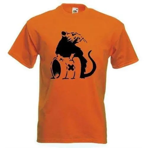 Banksy Toxic Rat T-Shirt M / Orange