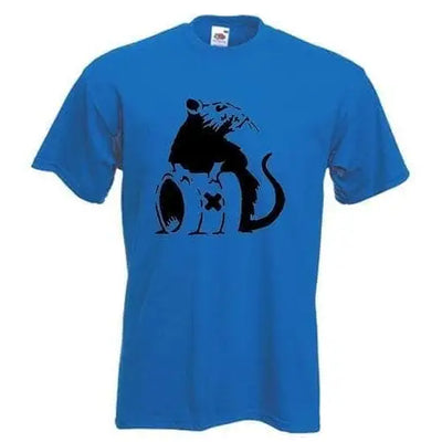 Banksy Toxic Rat T-Shirt M / Royal Blue