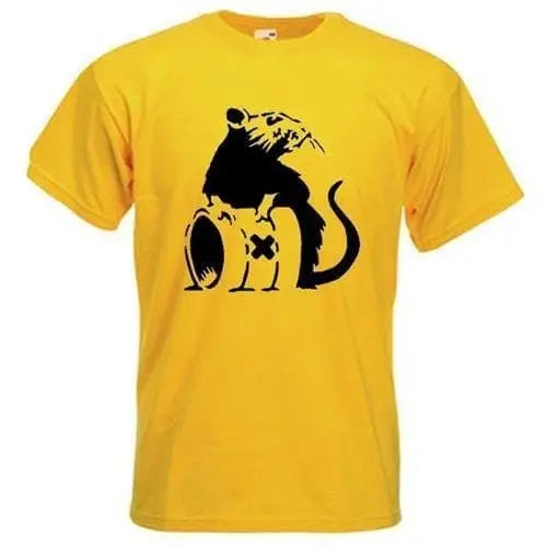 Banksy Toxic Rat T-Shirt M / Yellow