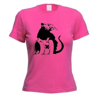 Banksy Toxic Rat  Women's T-Shirt XL / Dark Pink