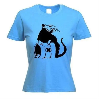 Banksy Toxic Rat  Women's T-Shirt XL / Light Blue