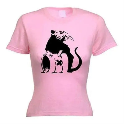 Banksy Toxic Rat  Women's T-Shirt XL / Light Pink