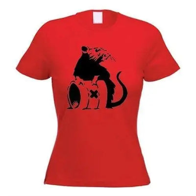 Banksy Toxic Rat  Women's T-Shirt XL / Red