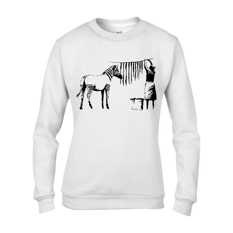 Banksy Washed Zebra Graffiti Women&