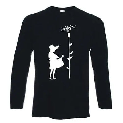 Banksy Watering Can Girl Long Sleeve T-Shirt