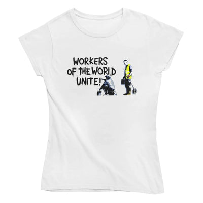 Banksy Workers Of The World Unite Womens T-Shirt L