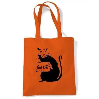 Banksy You Lie Rat Shoulder Bag Orange