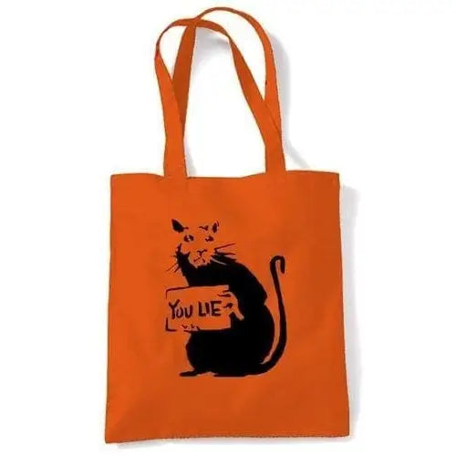Banksy You Lie Rat Shoulder Bag Orange