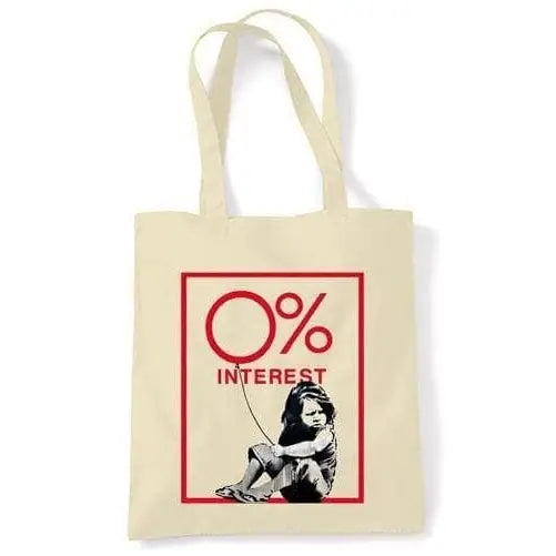 Banksy Zero Percent Interest Shoulder Bag