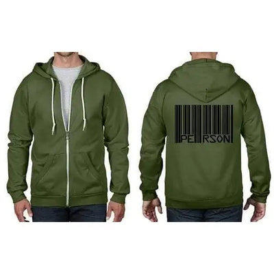 Barcode Person Full Zip Hoodie 3XL / City Green