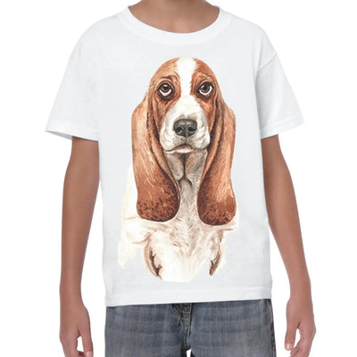 Basset Hound Portrait Cute Dog Lovers Gift Kids T-Shirt