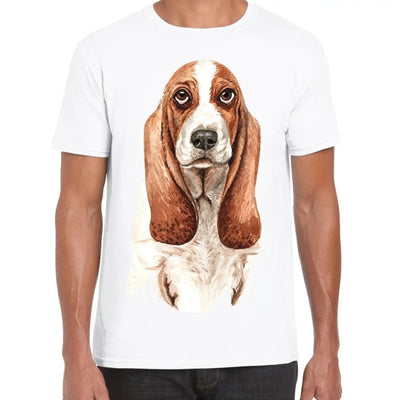 Basset Hound Portrait Cute Dog Lovers Gift Mens T-Shirt L