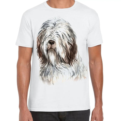 Bearded Collie Portrait Cute Dog Lovers Gift Mens T-Shirt