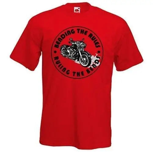 Bending The Rules, Ruling The Bends Biker T-Shirt 3XL / Red