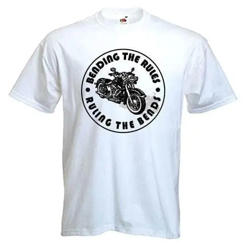 Bending The Rules, Ruling The Bends Biker T-Shirt 3XL / White