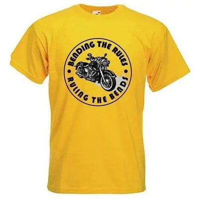 Bending The Rules, Ruling The Bends Biker T-Shirt 3XL / Yellow