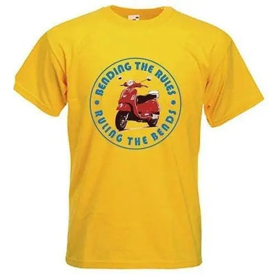 Bending The Rules, Ruling The Bends Scooter T-Shirt L / Yellow