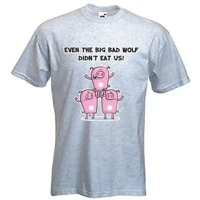 Big Bad Wolf Men's Vegetarian T-Shirt 3XL / Light Grey