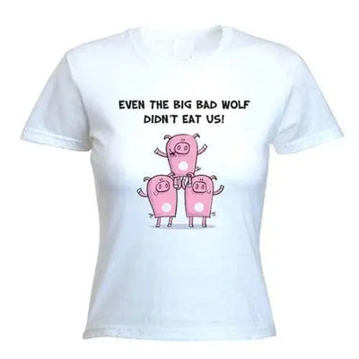 Big Bad Wolf Vegetarian Women's T-Shirt XL / White
