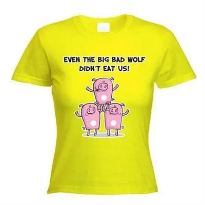 Big Bad Wolf Vegetarian Women's T-Shirt XL / Yellow