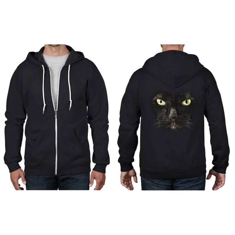 Black Cat Full Zip Hoodie