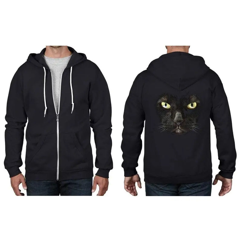 Black Cat Full Zip Hoodie