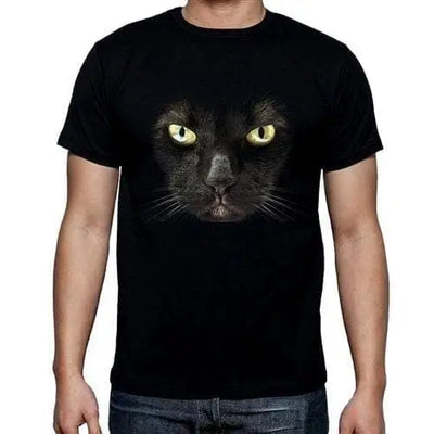 Black Cat Men's Halloween T-Shirt
