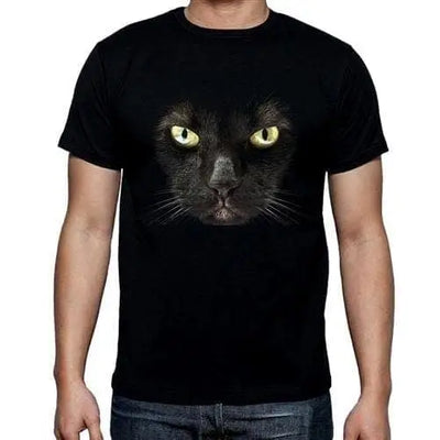Black Cat Men's Halloween T-Shirt