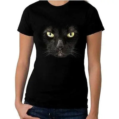 Black Cat Women's Halloween T-Shirt