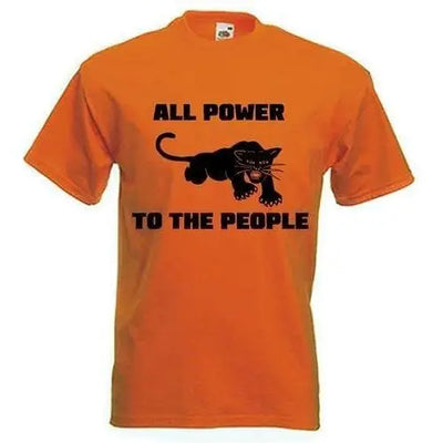 Black Panther All Power To The People T-Shirt 3XL / Orange