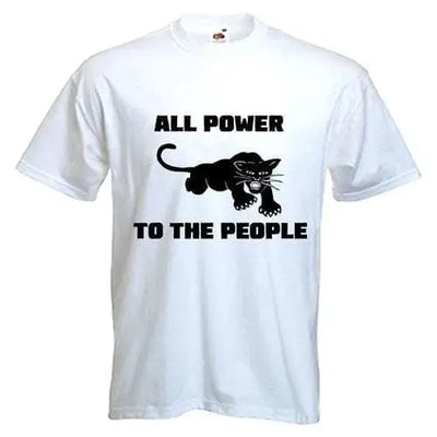 Black Panther All Power To The People T-Shirt 3XL / White