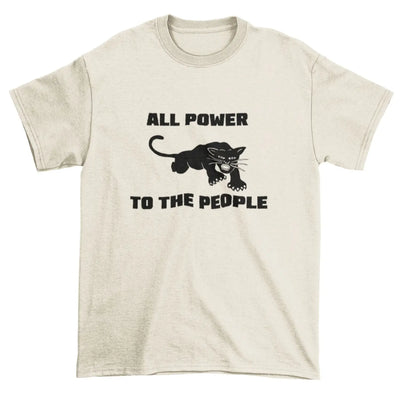 Black Panther All Power To The People T-Shirt M / Cream