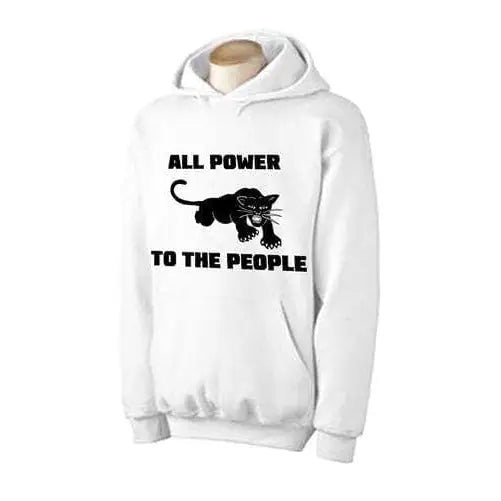 Black Panther Party All Power To The People Hoodie L / White