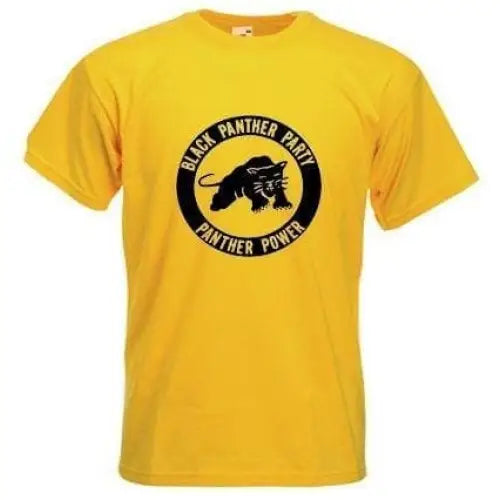 Black Panther Peoples Party T-Shirt M / Yellow