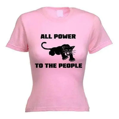Black Panther Power To The People Women's T-Shirt M / Light Pink