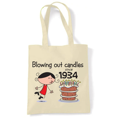 Blowing Out Candles Since 1934 90th Birthday Tote Bag - Tote