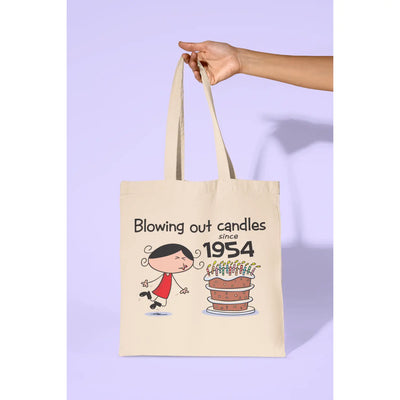Blowing Out Candles Since 1954 70th Birthday Tote Bag - Tote